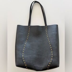 Madewell Black Studded Tote Bag - LIKE NEW!